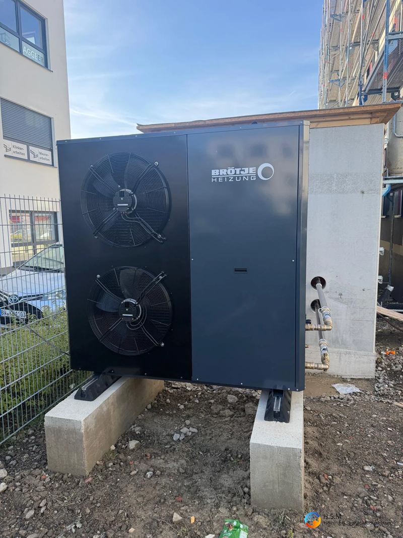 Außenaufstellung einer Brötje-Wärmepumpe